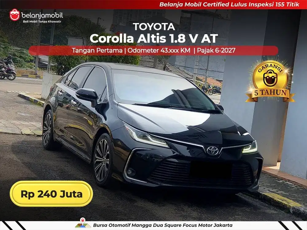 [ GARANSI 5TH ] Toyota Corolla Altis 1.8 V AT 2021 2022