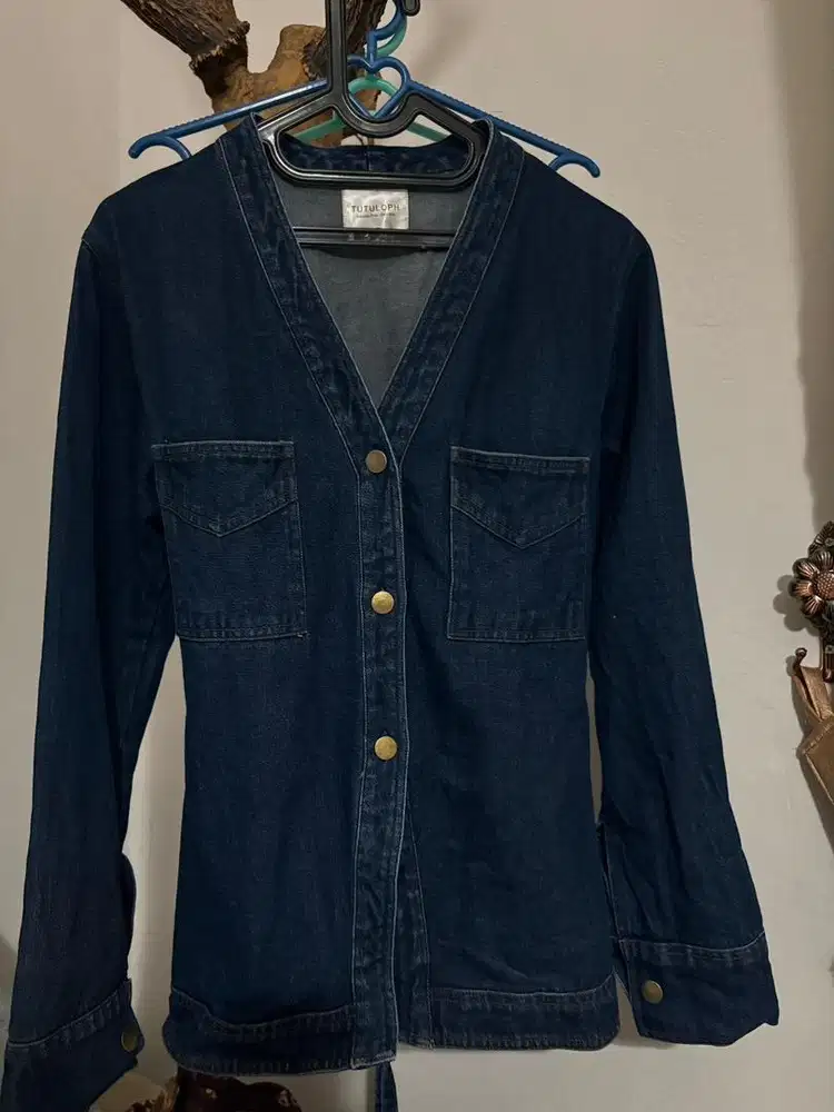 kemeja atasan denim tutuloph