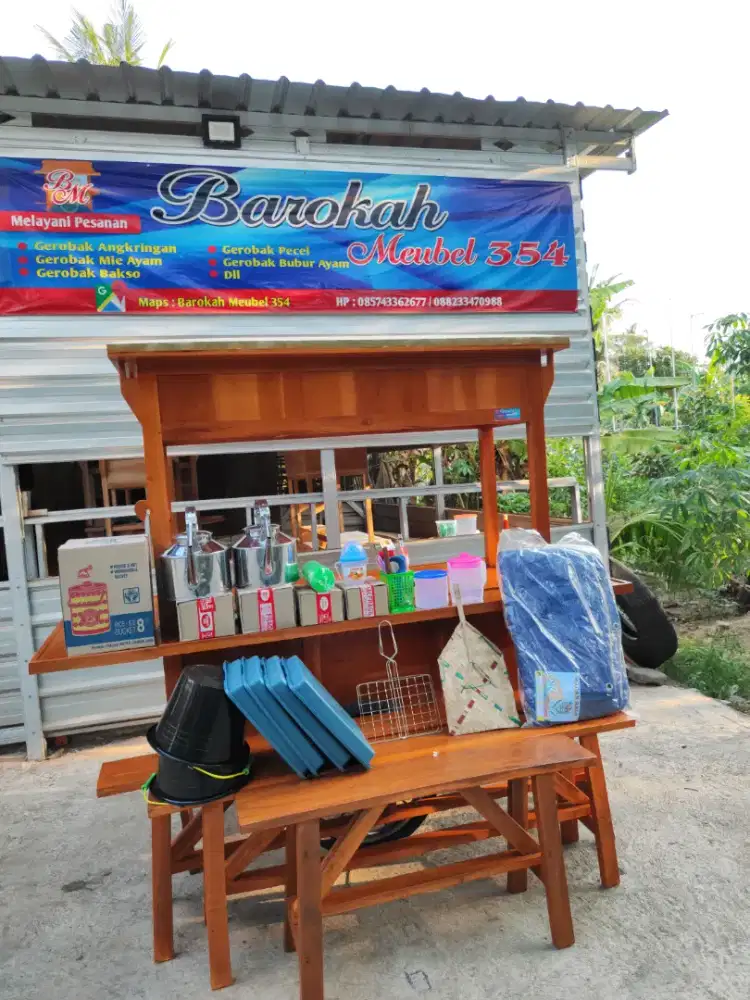 Gerobak Angkringan Bakso Mie Ayam PeceL Bubur Sate Martabak Ronde dlL