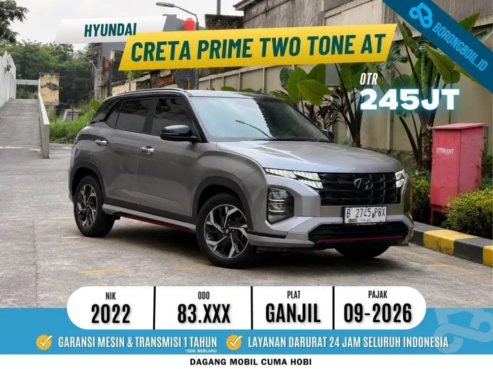 Hyundai Creta Prime AT 2022 Silver Two Tone