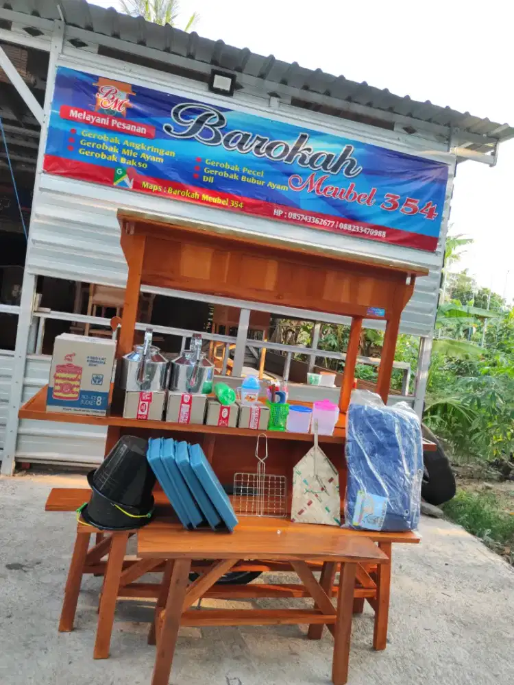 Gerobak Angkringan Bakso Mie Ayam PeceL Bubur Sate Martabak Ronde dlL