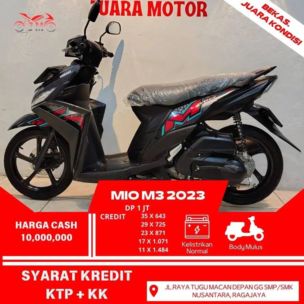 MIO M3 125 THN 2023 KONDISI LIKE NEW CREDIT ANGSURAN CUMA 600 RB AN