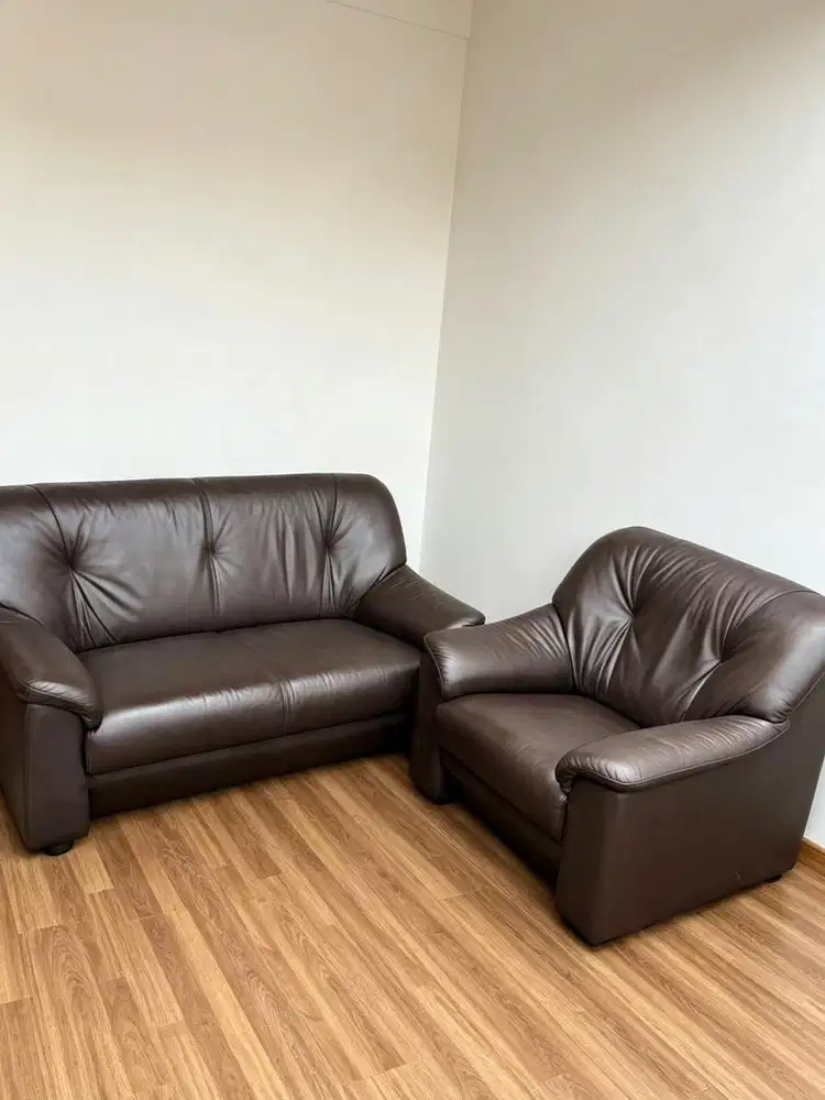 Sofa 2+1 Italian Leather Genuine ( Kulit Sapi Asli )