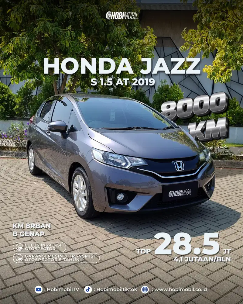 GARANSI MESIN 5 TAHUN Honda Jazz S at 2019