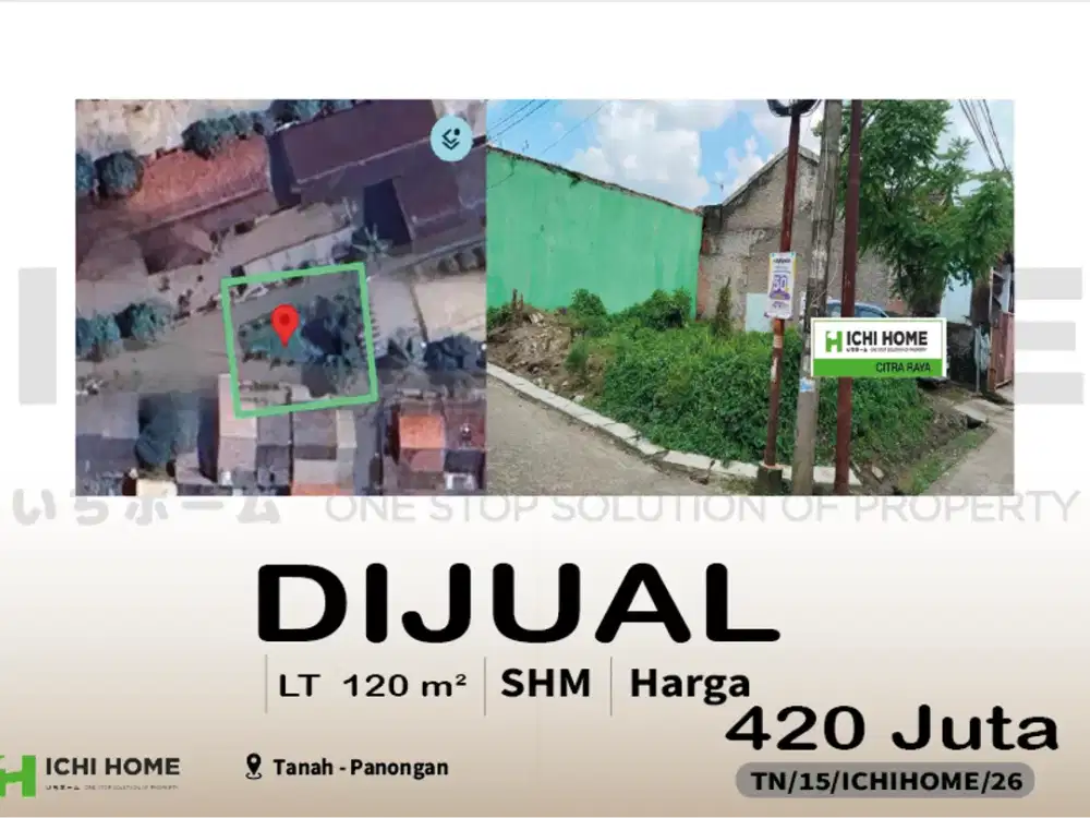 Tanah Siap Bangun Super Murah Strategis Sudah SHM di Panongan Tangerang
