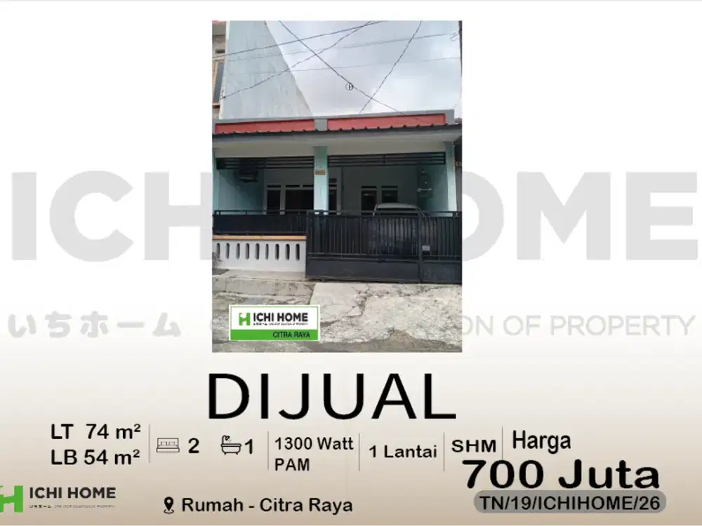 Rumah Cantik Terbaik Nyaman Siap Huni Sudah SHM di CItra Raya Tangerang
