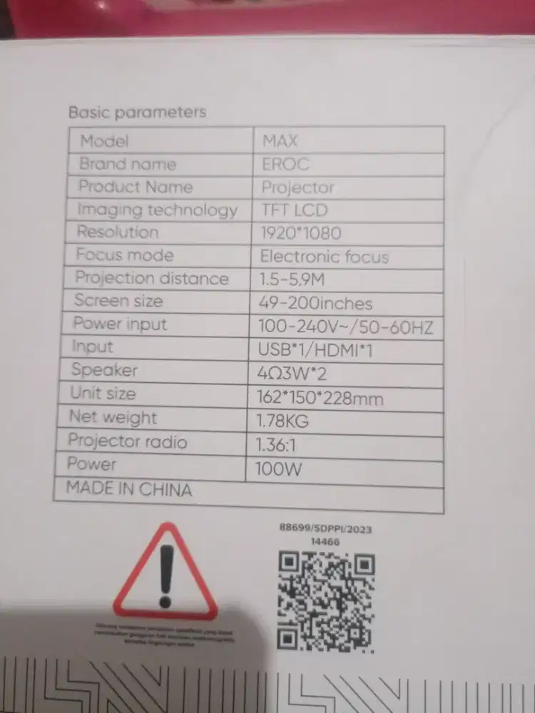 Projector android merek eroc max