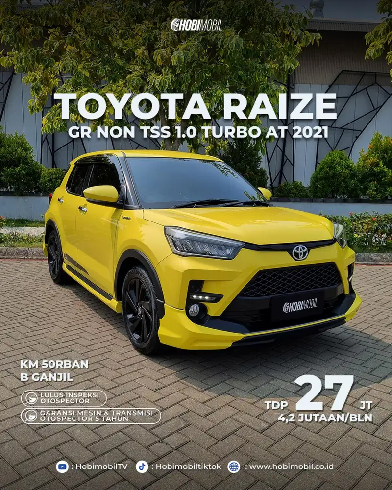 GARANSI MESIN 5 TAHUN Toyota Raize GR 1.0 turbo at 2021