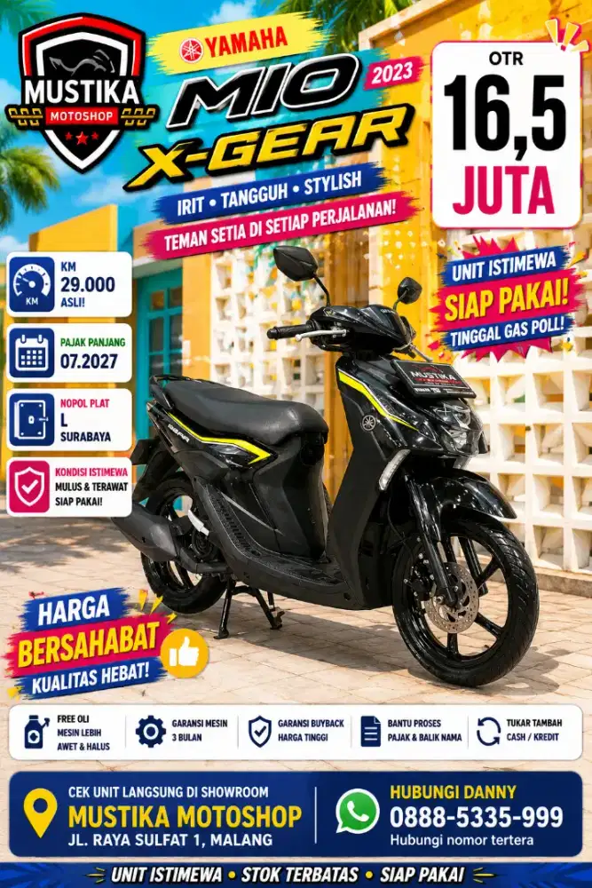 Matic murmer‼️Yamaha Mio X Gear 2023. DANNY Mustika Sulfat