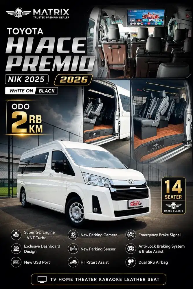 2025[2 RB KM] TOYOTA HIACE PREMIO 2025(HARDY CLASSIC)! TOYOTA!