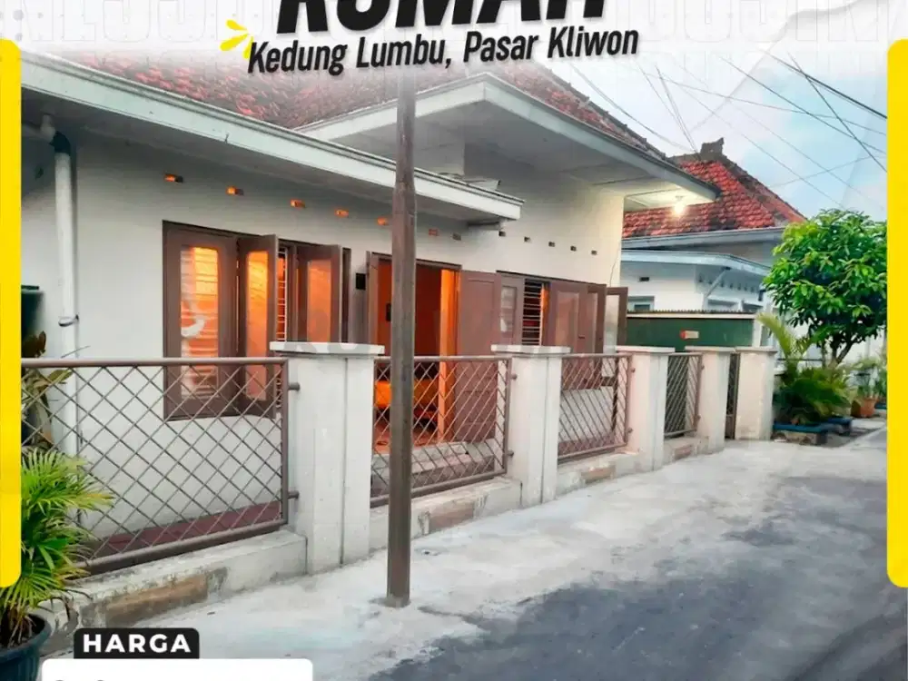 Rumah Cantik 2 Lantai Muka Lebar 12m Strategis Dekat Keraton & Pasar Gede di Kedung Lumbu Pasar Kliwon Solo