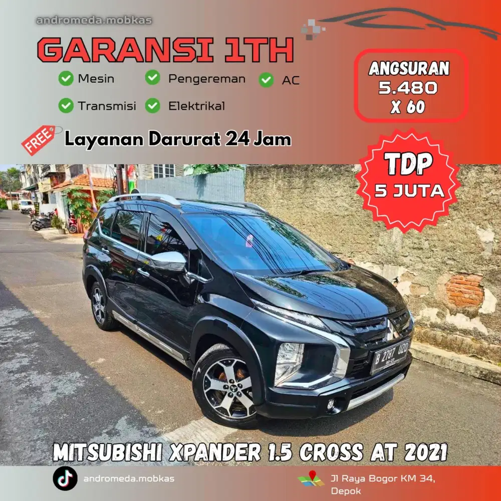 TDP TERMURAH 5 JT MITSUBISHI XPANDER 1.5 CROSS AT 2021 ISTIMEWA