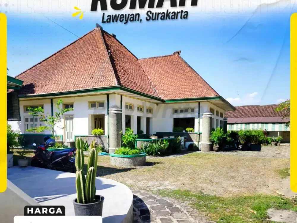 Rumah Klasik Mewah Super Luas LT 1500m² Prime Location Strategis di Laweyan Surakarta