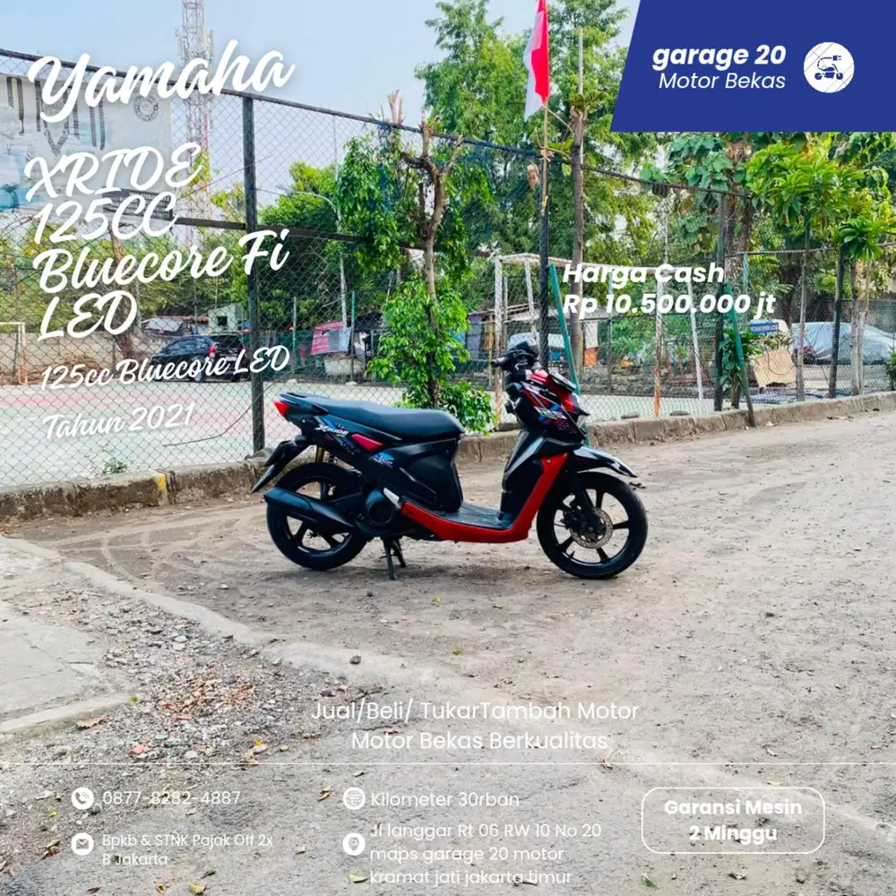 Yamaha X-Ride 125cc Bluecore LED tahun 2021 pajak Off