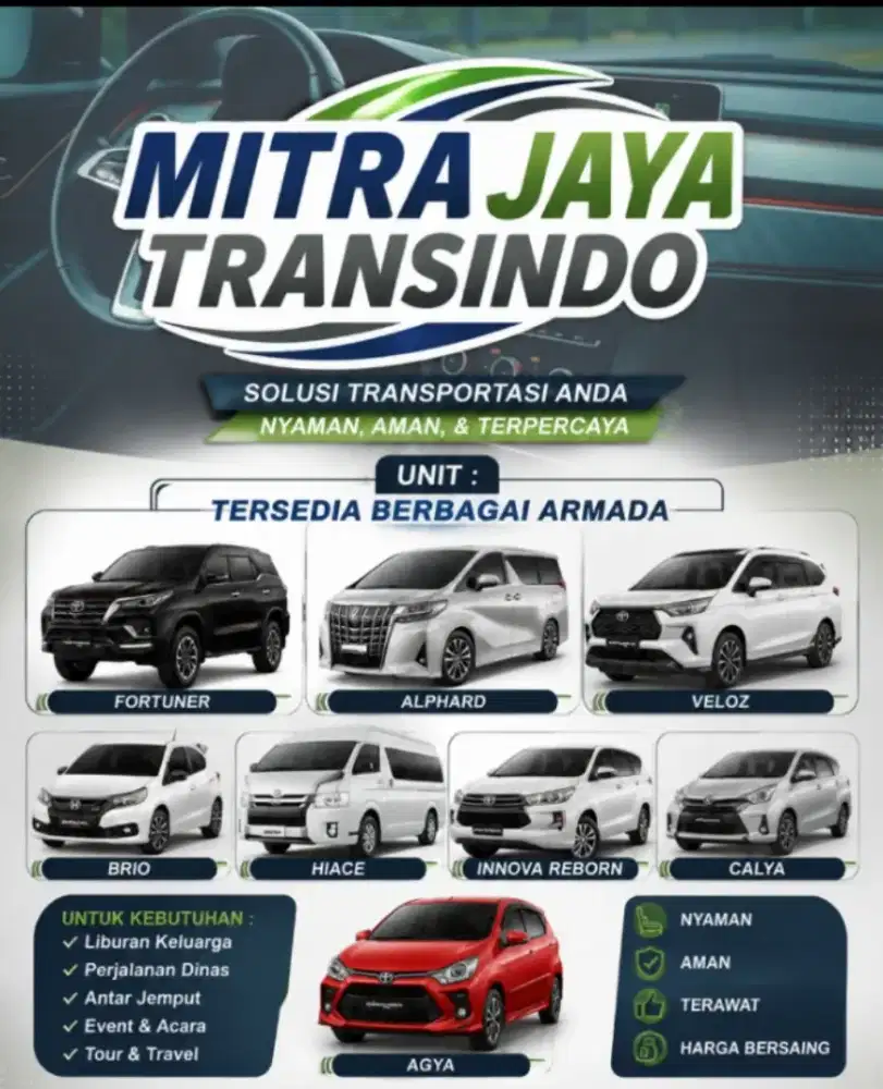 Sewa Harian - Bulanan - Tour - Driver