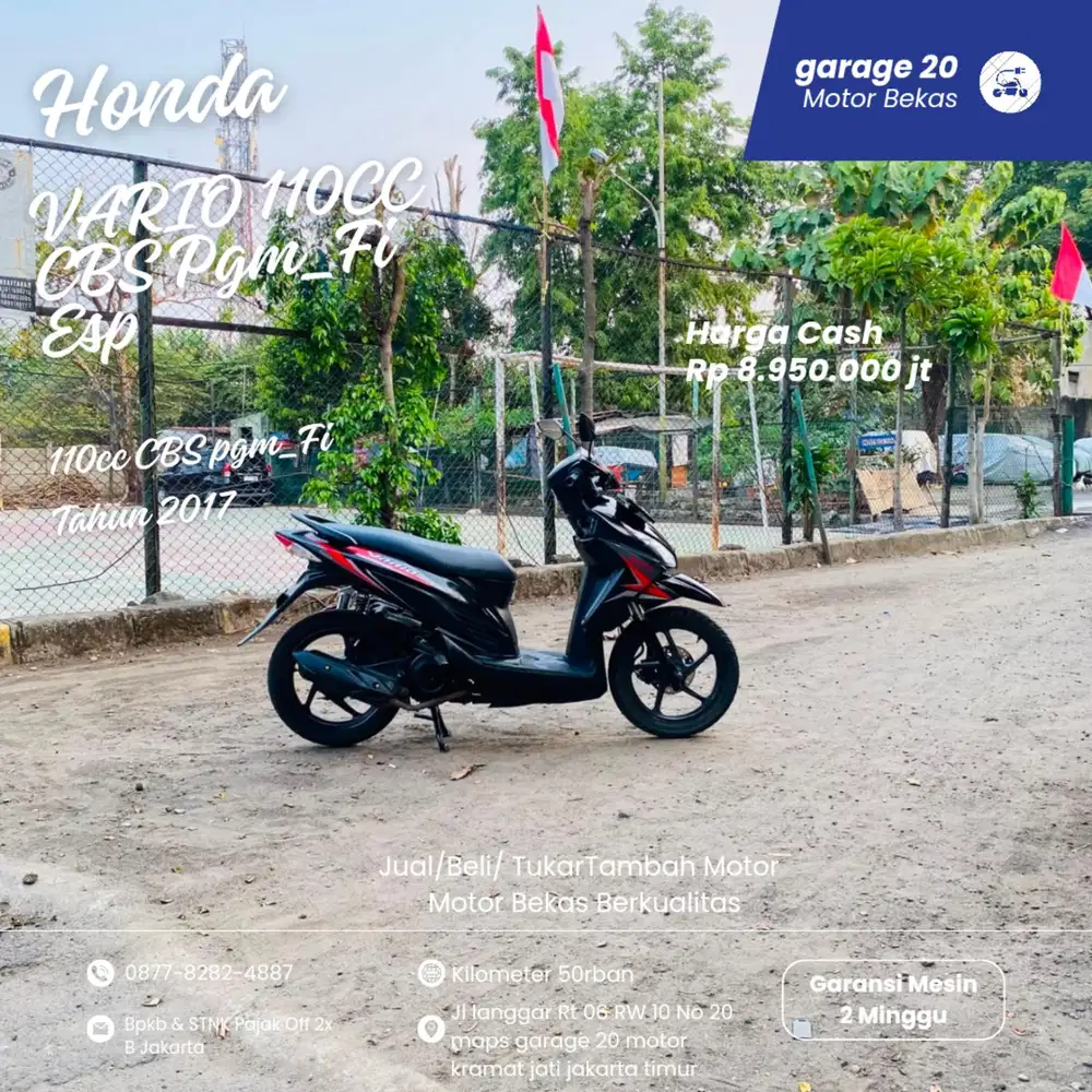 Yamaha Vario 110cc CBS pgm_Fi LED Tahun 2017 Pajak off
