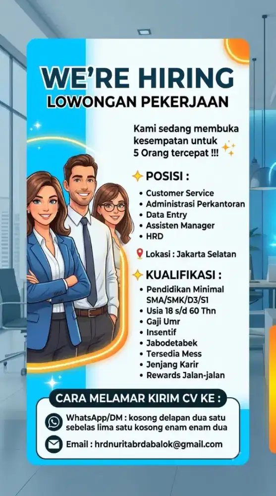Lowongan pekerjaan jakarta selatan