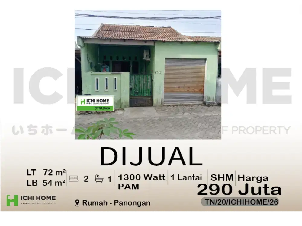 Rumah Minimalis Nyaman Strategis Super Murah di Panongan Tangerang