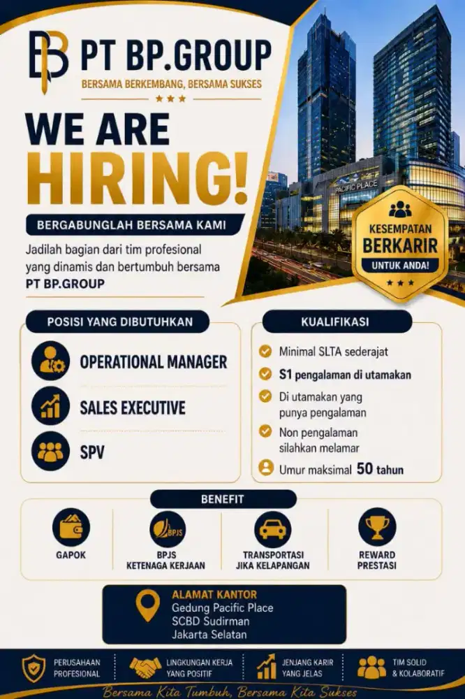 Lowongan Kerja Staff Administrasi dan Assisten Manager