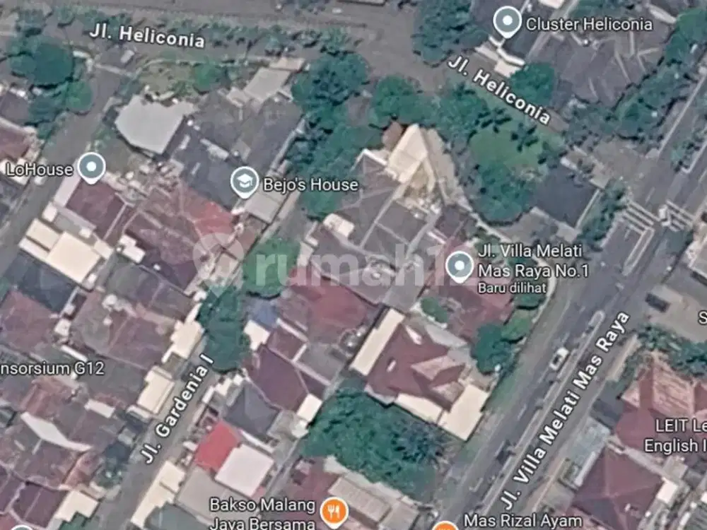 Dijual Kavling Strategis di Villa Melati Mas Plus Rumah Tinggal