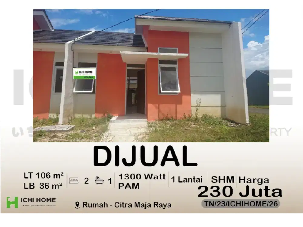 Rumah Cantik Minimalis Siap Huni Super Murah Sudah SHM di Citra Maja Raya
