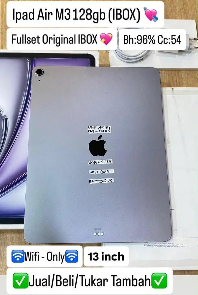 Ipad Air M3 13 inch 128 Gb Space grey ibox bisa cicilan tanpa dp