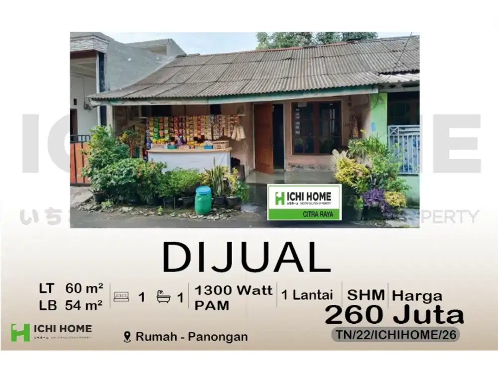 Rumah Minimalis Sudah SHM Lokasi Strategis Dekat Dengan Citra Raya Tangerang