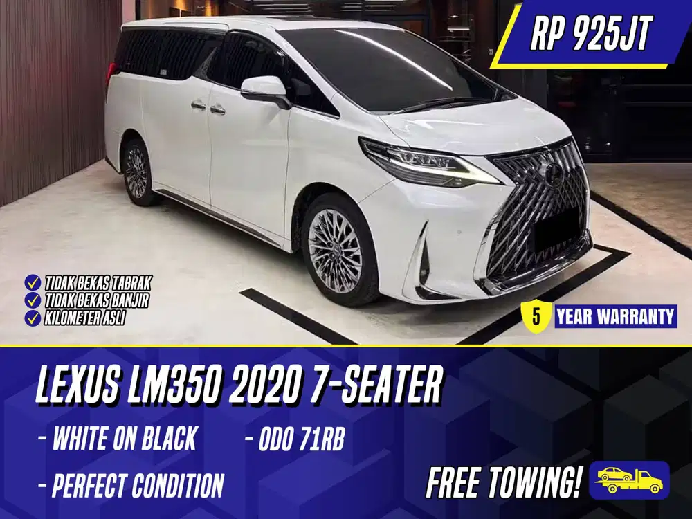 Lexus LM350 2020 7 Seater White on Black Putih LM 350