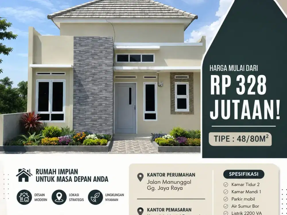 Manunggal Jaya Residence – Hunian Modern, Nyaman & Strategis dengan Harga Terjangkau.