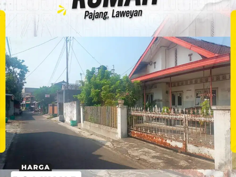 Rumah Luas Muka Lebar 15m Strategis Dekat Kampus UMS & Transmart di Pajang Laweyan Surakarta