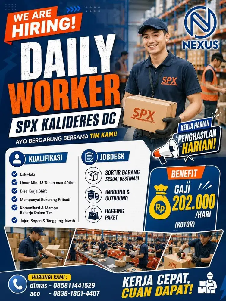 LOWONGAN KERJA DW TRANSIT POINT KALIDERES DC NEXUS
