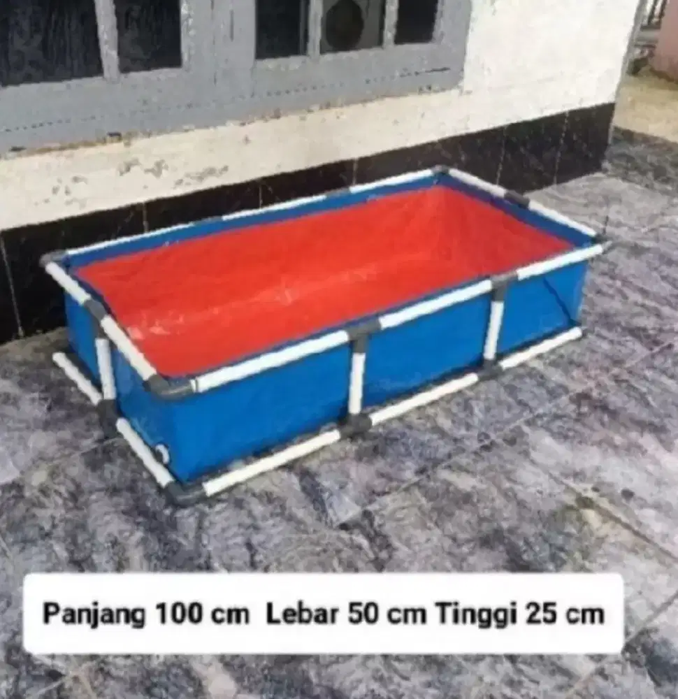 Terpal dan kerangka kolam ikan dll