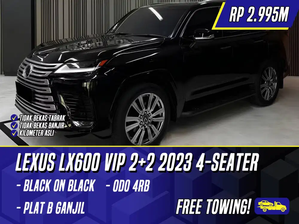 Lexus LX600 VIP 2+2 2023 NIK 2022 4 Seater Black Hitam LX 600