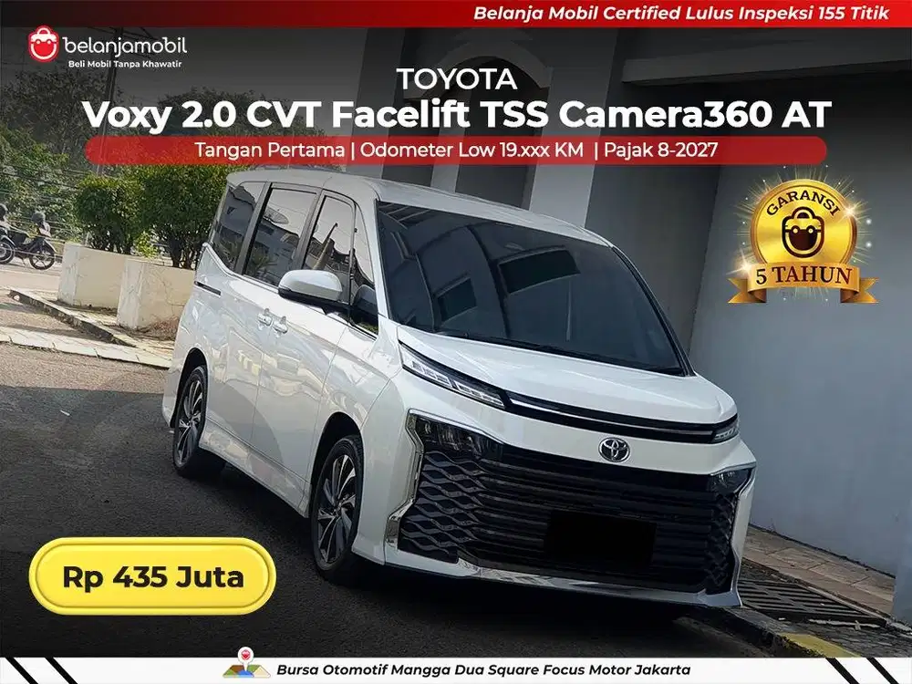 [ GARANSI 5TH ] Toyota Voxy 2.0 CVT Facelift TSS Camera360 2024/2025