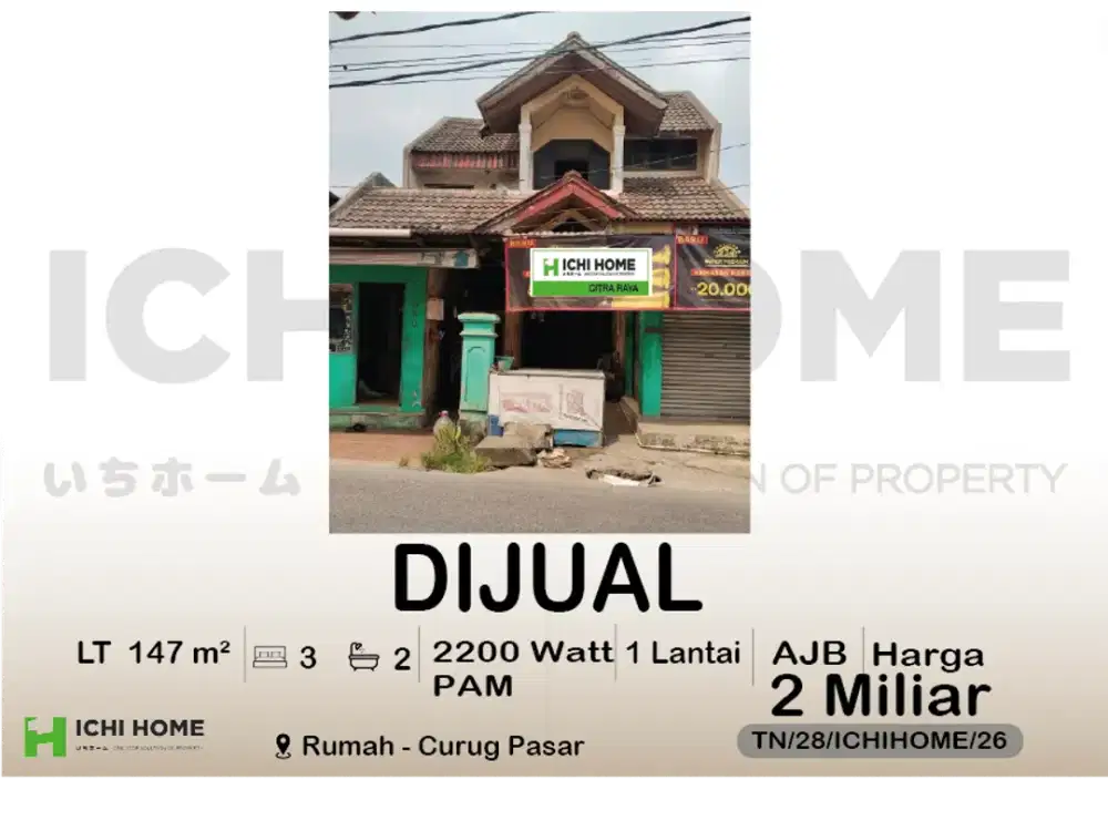 Rumah Siap Huni Super Strategis Selangkah ke Pasar Curug Tangerang