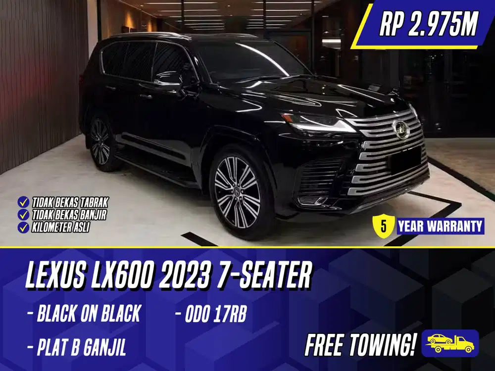 Lexus LX600 2023 7 Seater Black Hitam LX 600