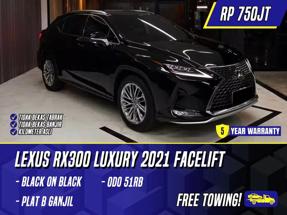 Lexus RX300 Luxury 2021 Facelift Black Hitam RX 300