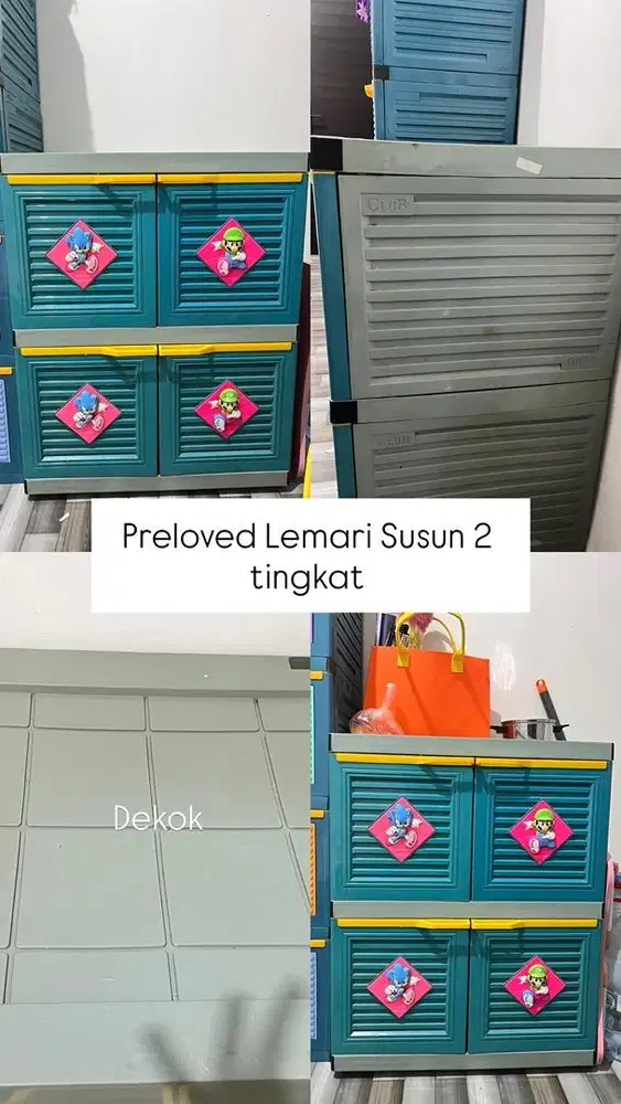 Preloved Lemari Susun 2 Tingkat Jumbo Merk Club