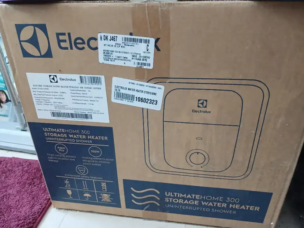 ELECTROLUX 15 LTR WATER HEATER LISTRIK EYE01516WE