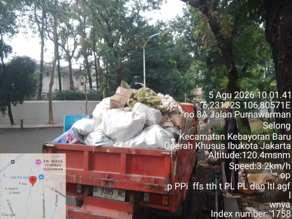 Jasa buang puing dan angkutan sampah