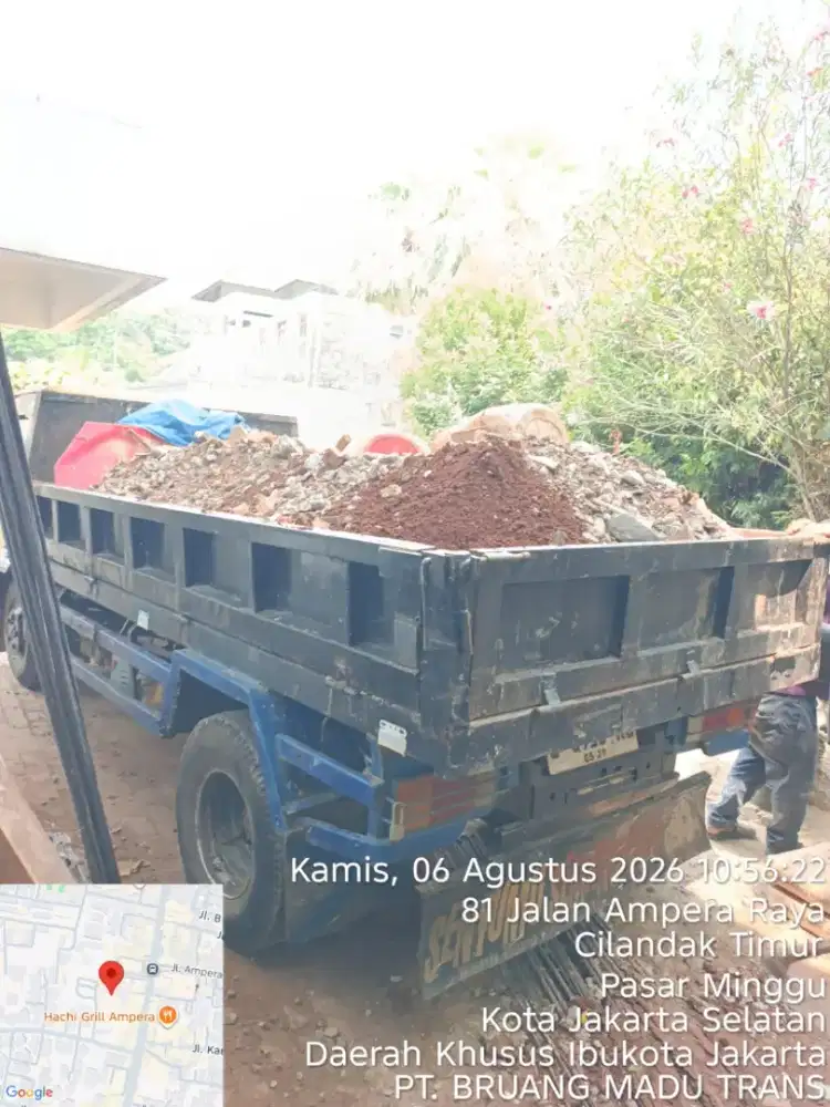 Jasa buang puing dan angkutan sampah