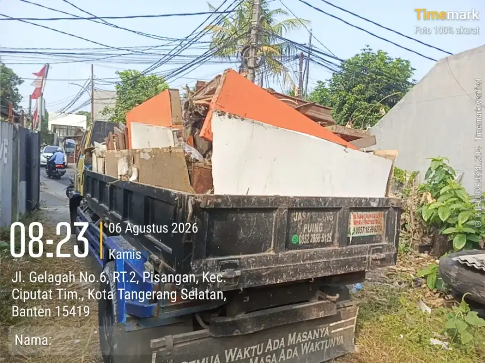 Jasa buang puing dan sampah