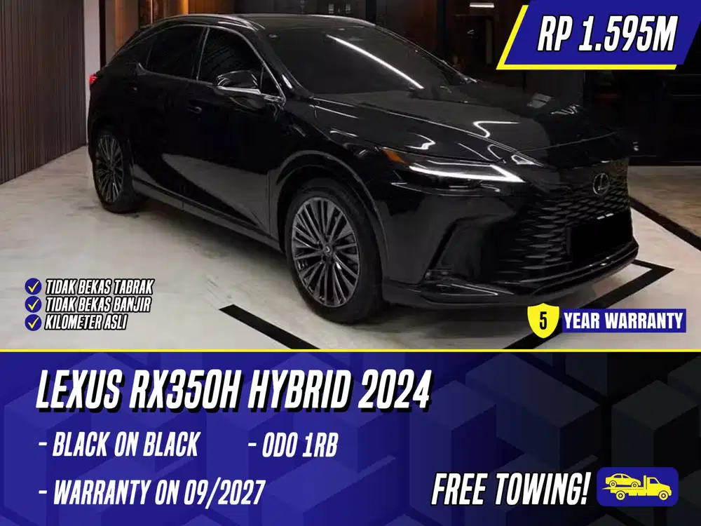 Lexus RX350h Hybrid 2024 Black Hitam RX350 h RX 350h 350