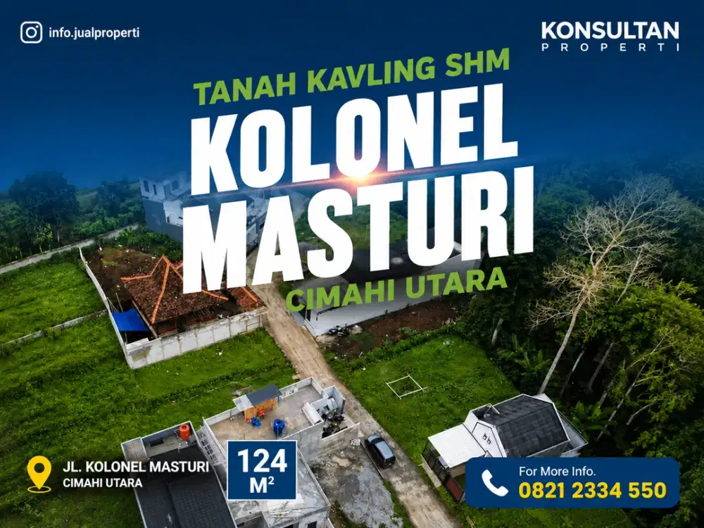 Segera Amankan! Tanah Kavling Siap Bangun SHM 124 m² Kolonel Masturi Cimahi Utara