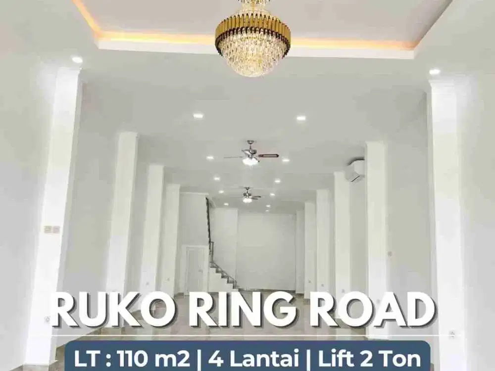 Ruko Pinggir Jln Raya Ringroad Cengkareng 4 lantai parkir luas