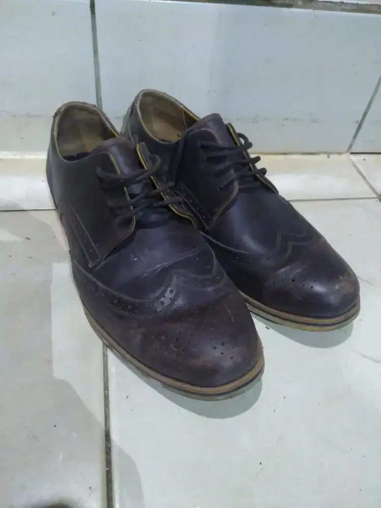 Sepatu pantofel kulit asli