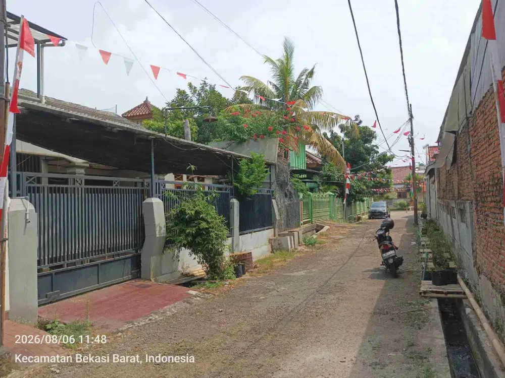 rumah 1,5 lantai  anti banjir jln 2 mobil 
perumahan inkopol Jakasampurna