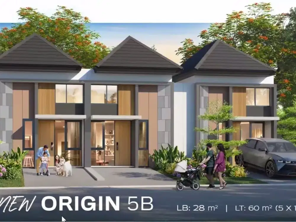Jual Rumah Hunian Keluarga Kecil Type New Origin 5B Free PPN Harga Promo Unit Terbatas Unit Terlaris
