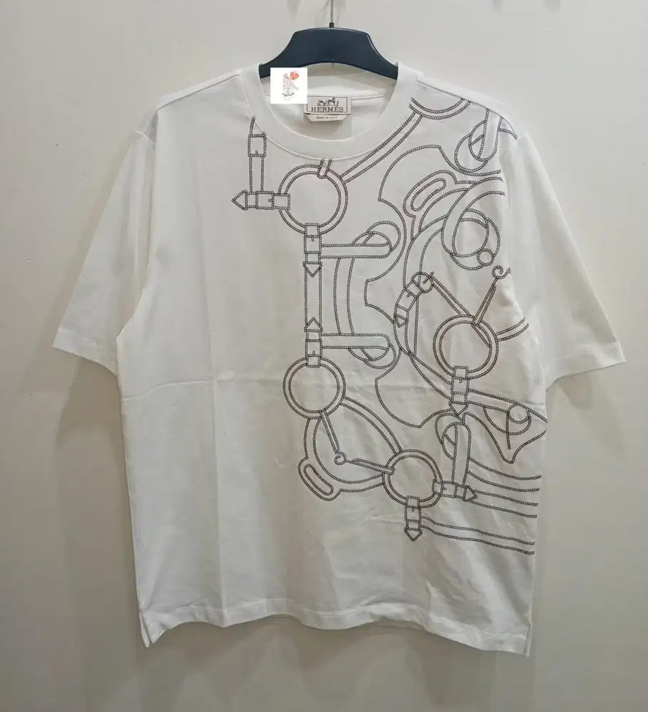 HERMES KAOS PUTIH BORDIR