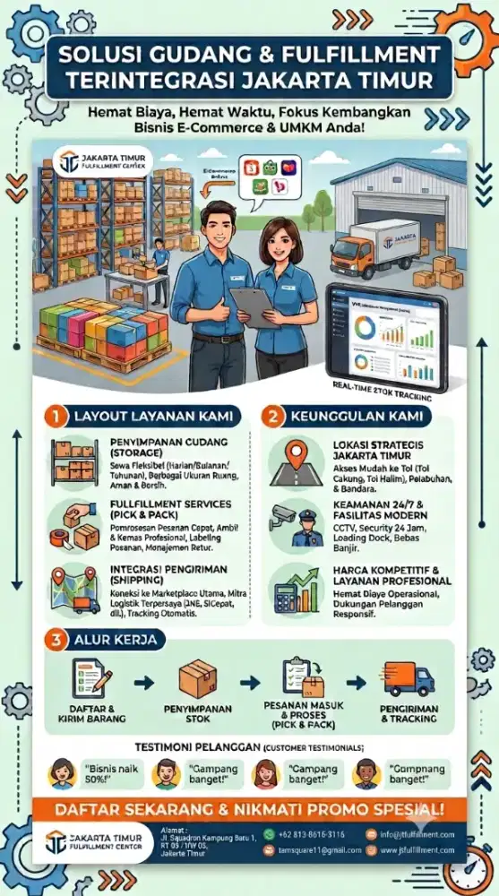 Jasa gudang sewa gudang fulfillment jakarta